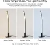 LED сензорна нощна лампа, 3 цветни температури, димируема, 6W, черна, снимка 1