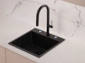 ГРАНИТНА МИВКА РИГА XL 45 – ТОП МОДЕЛ 💣 ЧЕРНА / ЗА ШКАФ 45 / НАЛИЧНА, снимка 11