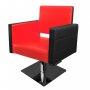 Фризьорски стол PA08 - бял, оранжев, червен или черно-червен , снимка 4