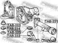 Тампон диференциал 5238060030 TAB332 Lexus Toyota Тойота Лексус, снимка 2