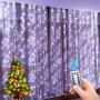 Светеща LED завеса с 200 или 300 лампички за Коледа - код 3279, снимка 5