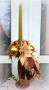 Коледен свещник в цвят мед, снимка 2