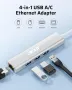Acer USB C към Ethernet адаптер,USB-A/C хъб с 3 USB-A 3.1 и 1Gbps RJ45, снимка 6
