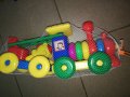 Бебешко влакче от пластмасови елементи, снимка 1 - Образователни игри - 31310673