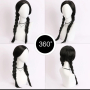 Перука черна дължина 40-50 см + подарък, снимка 1 - Аксесоари за коса - 44698044