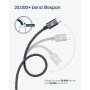 RAMPOW USB C кабел, PD3.0, 60W/3A, ултра бързо зареждане, USB-A към USB-C, пренос на данни,, снимка 3