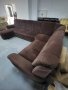 Кафяв ъглов диван от плат с функция сън "PP-QL11014", снимка 8