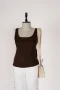 Кафяв топ с панделка на гърба – модел “Bella”, снимка 1