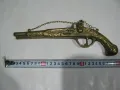 Бронзов антикварен пистолет , снимка 1