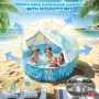 Нов Сгъваем бебешки басейн „4 в 1“ (голям, 120 x 30 см) с навес за плаж, снимка 3