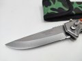 Нож сгъваем стоманен с дървена дръжка , снимка 3