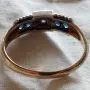 Пръстени със сапфири в лот. Сребро с позлата., снимка 8