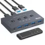 TJCXELE ​​​​USB превключвател, USB 3.0, 4 входа - 4 изхода, дистанционно, 4 USB 3.0 A към A кабела, снимка 1
