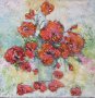 Art by MiMa, картина Макове, червени цветя, kartina, painting