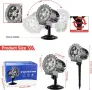 LED проекторни светлини със снежинки, снимка 6