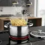 Тенджера с кошница за пържене и стъклен капак Cheffinger  Ø24 см – инокс, 6,5 л, за всички котлони, снимка 1