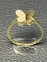 Златен пръстен уникален пеперуда ЧИСТО НОВ Gold prasten zlaten zlato, снимка 1