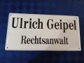 Емайлирана адвокатска табела., снимка 1
