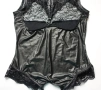 Cottelli Collection M (EU 40-42) луксозно кожено боди с отворено дъно и бюст, снимка 7