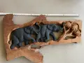 Автентично пано за стена дърворезба ръчна изработка в отлично състояние., снимка 4