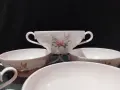Стар немски порцелан розов фин порцелан купички , снимка 5