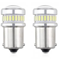 3000051887 Комплект диодни led крушки 02448 .1156 (R5W, R10W) P21 Бял 12V / 24V, снимка 1 - Аксесоари и консумативи - 30598238