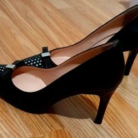 Елегантни обувки с панделка от естествена кожа, снимка 5 - Дамски елегантни обувки - 38341378