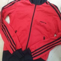 Adidas дамско червено горнище размер 36. s, снимка 3 - Спортни екипи - 38653605