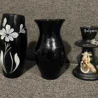 Керамични вази и свещник, снимка 1 - Вази - 38658529