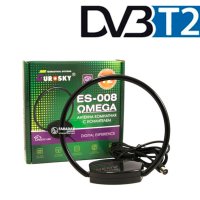 Активна антена с усилвател Eurosky ES-008 OMEGA за цифрова телевизия DVB-T/T2 до 28dB, снимка 1 - Приемници и антени - 40854406