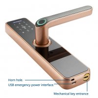  Smart брава , отключване с пръстов отпечатък , код ,  чип ; Wifi ; Tuya Smart app, смарт брава., снимка 4 - Други стоки за дома - 30988810