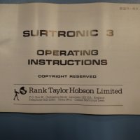 Грапавомер Taylor-Hobson Surtronic 3, снимка 8 - Други машини и части - 30625436
