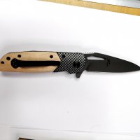 	Browning В9 Сгъваем автоматичен джобен нож с дървени чирени и метални елементи с, снимка 4 - Ножове - 34892977