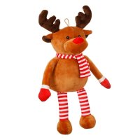 Коледна плюшена играчка Елен с дълги раирани крака, 68см, снимка 2 - Плюшени играчки - 42788921