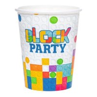Лего Конструктор 6 бр картонени чаши парти рожден ден, снимка 1 - Чаши - 42152600
