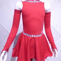 Червена детска рокля за спортни танци, снимка 1 - Детски рокли и поли - 42805665