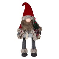 Коледен Гном, Червен костюм, 70см, снимка 1 - Декорация за дома - 42707432