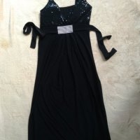 Дълга черна рокля, снимка 1 - Рокли - 29219389