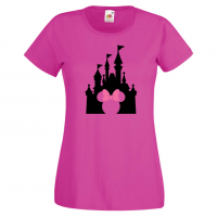 Дамска тениска Minnie Head Disney Castle Подарък,Изненада,Рожден ден,, снимка 7 - Тениски - 36530264