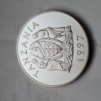 TANZANIA 🇹🇿 500 SHILLINGS 🇹🇿 1997 SILVER PROOF DCAM 1 OZ , снимка 3 - Нумизматика и бонистика - 32137376