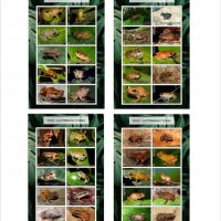 Чисти блокове Фауна Дъждовни Жаби 2020 от Тонго, снимка 2 - Филателия - 37680881