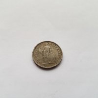 Монета 1/2 швейцарски франк, снимка 2 - Нумизматика и бонистика - 42610596