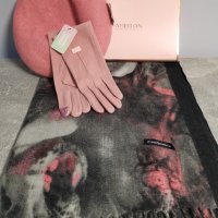 Комплект съдържащ кашмирен шал, барета , ръкавици и луксозна кутия., снимка 2 - Шалове - 38034017