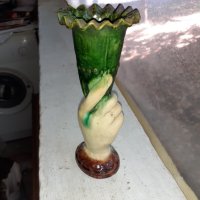 Уникална стара ваза - човешка ръка - троянска керамика, снимка 3 - Антикварни и старинни предмети - 38374110
