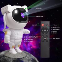 Астронавт проектор с мъглявина и звездна светлина, таймер, снимка 2 - Играчки за стая - 42782695