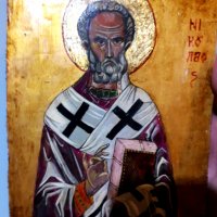 Икона "Свети Никола", Милена Чолакова , снимка 4 - Икони - 38764221