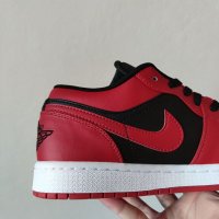 Nike Air Jordan 1 Low Reverse Bred Red Нови Мъжки Обувки Кецове Маратонки Размер 42 Номер Червени, снимка 8 - Маратонки - 39343854