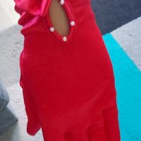 Къса рокля черно и червено+ ръкавици, снимка 2 - Рокли - 42594321