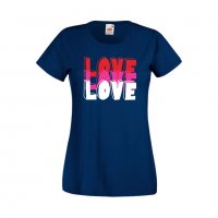 Дамска тениска Свети Валентин LOVE LOVE LOVE 1, снимка 5 - Тениски - 35648178