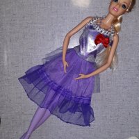 Кукла Балерина с лилава рокля, снимка 1 - Кукли - 34277027